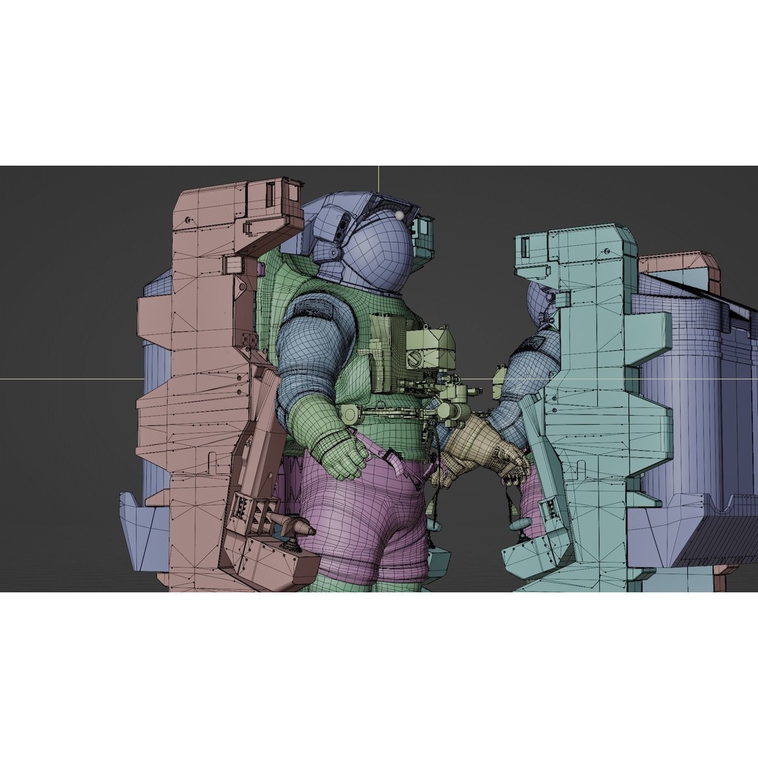 Astronaut EMU MMU Spacesuit 3D Model – Rigged PBR Character, Blender, FBX - View 56