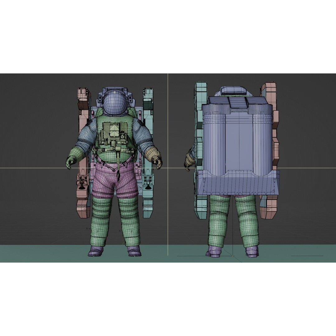 Astronaut EMU MMU Spacesuit 3D Model – Rigged PBR Character, Blender, FBX - View 57