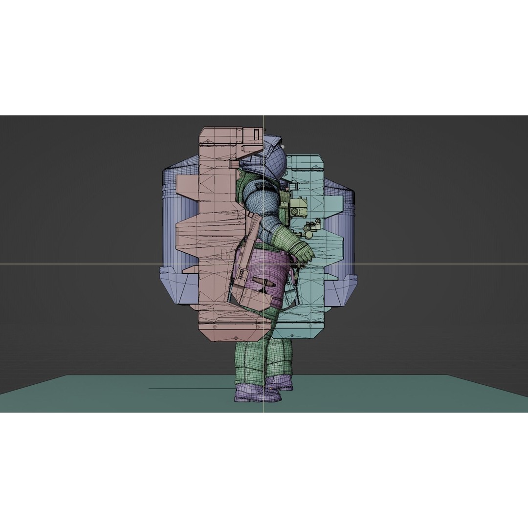 Astronaut EMU MMU Spacesuit 3D Model – Rigged PBR Character, Blender, FBX - View 58