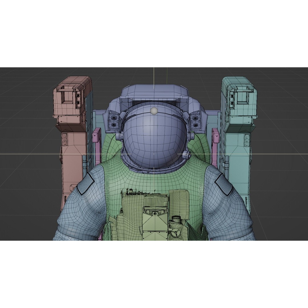 Astronaut EMU MMU Spacesuit 3D Model – Rigged PBR Character, Blender, FBX - View 59