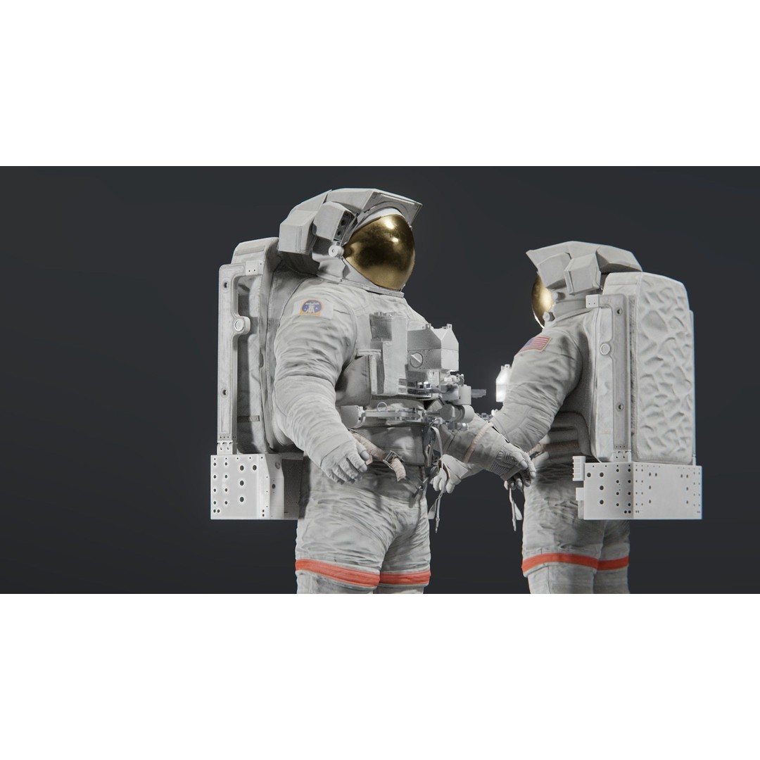 Astronaut EMU MMU Spacesuit 3D Model – Rigged PBR Character, Blender, FBX - View 6