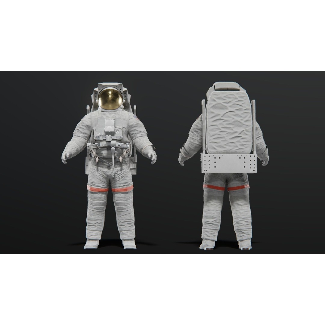 Astronaut EMU MMU Spacesuit 3D Model – Rigged PBR Character, Blender, FBX - View 7