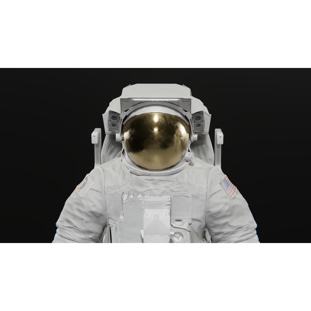 Astronaut EMU MMU Spacesuit 3D Model – Rigged PBR Character, Blender, FBX - View 9
