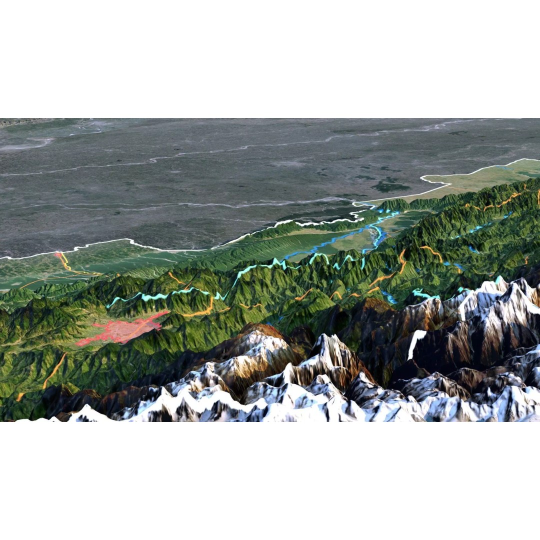 Nepal Map 3D Model – Realistic Satellite Terrain, FBX, OBJ, MAX - View 10
