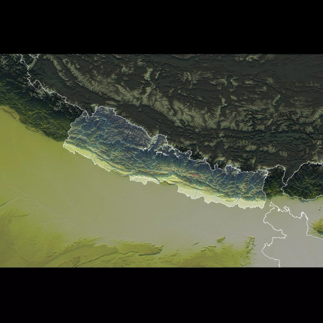 Nepal Map 3D Model – Realistic Satellite Terrain, FBX, OBJ, MAX - View 11