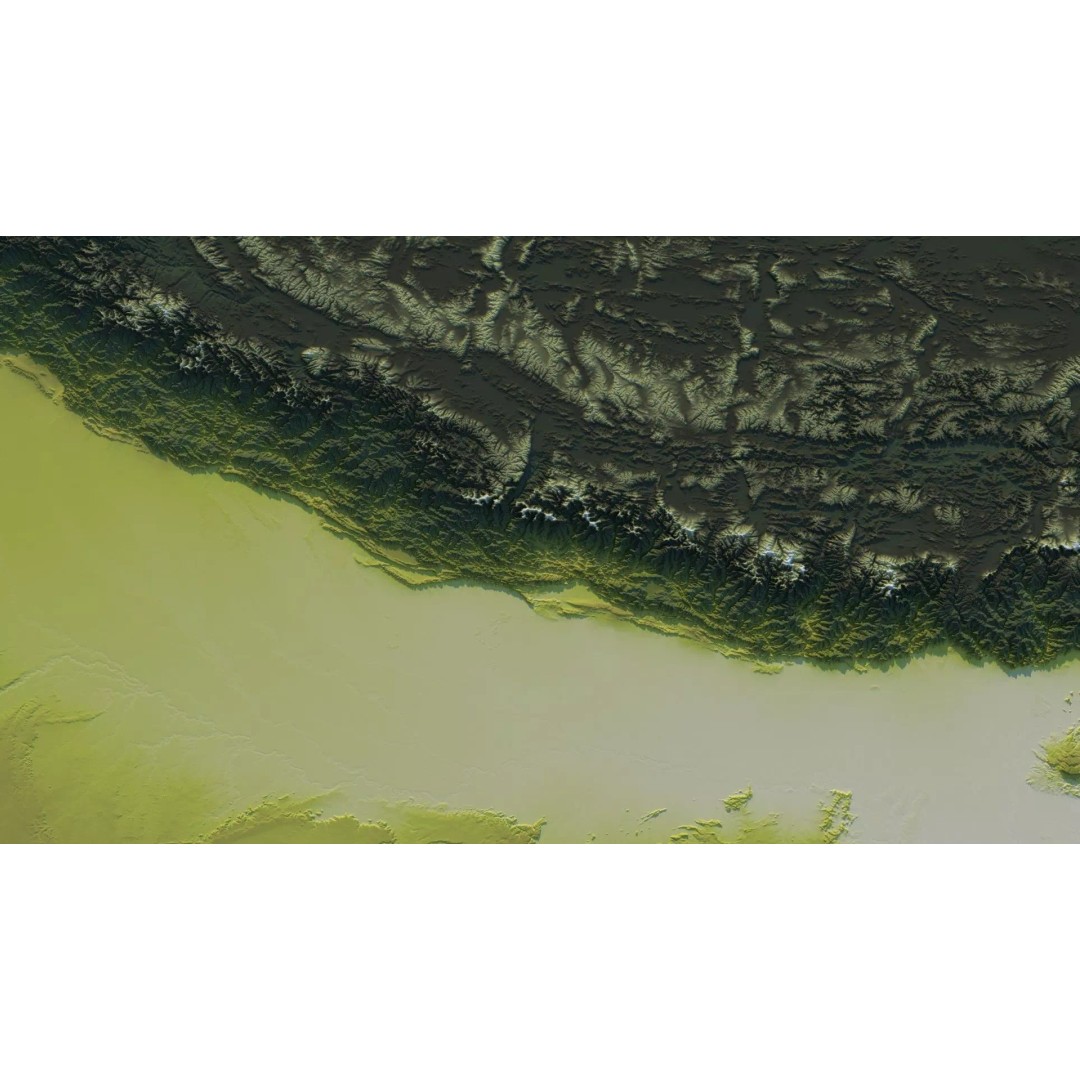 Nepal Map 3D Model – Realistic Satellite Terrain, FBX, OBJ, MAX - View 12