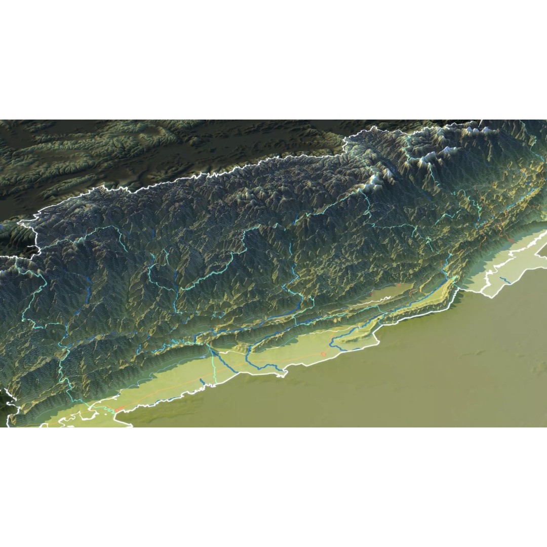 Nepal Map 3D Model – Realistic Satellite Terrain, FBX, OBJ, MAX - View 14