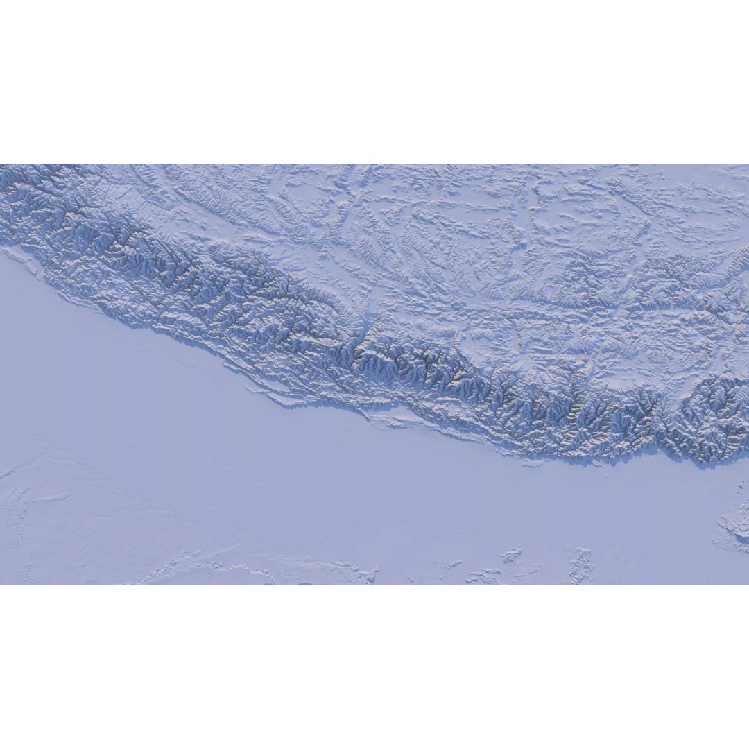 Nepal Map 3D Model – Realistic Satellite Terrain, FBX, OBJ, MAX - View 21