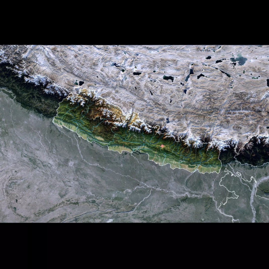 Nepal Map 3D Model – Realistic Satellite Terrain, FBX, OBJ, MAX - View 3