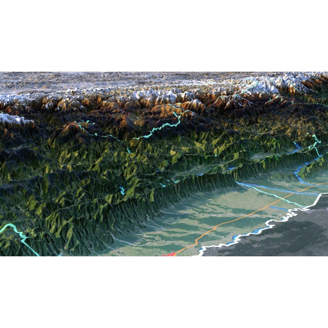 Nepal Map 3D Model – Realistic Satellite Terrain, FBX, OBJ, MAX - View 9