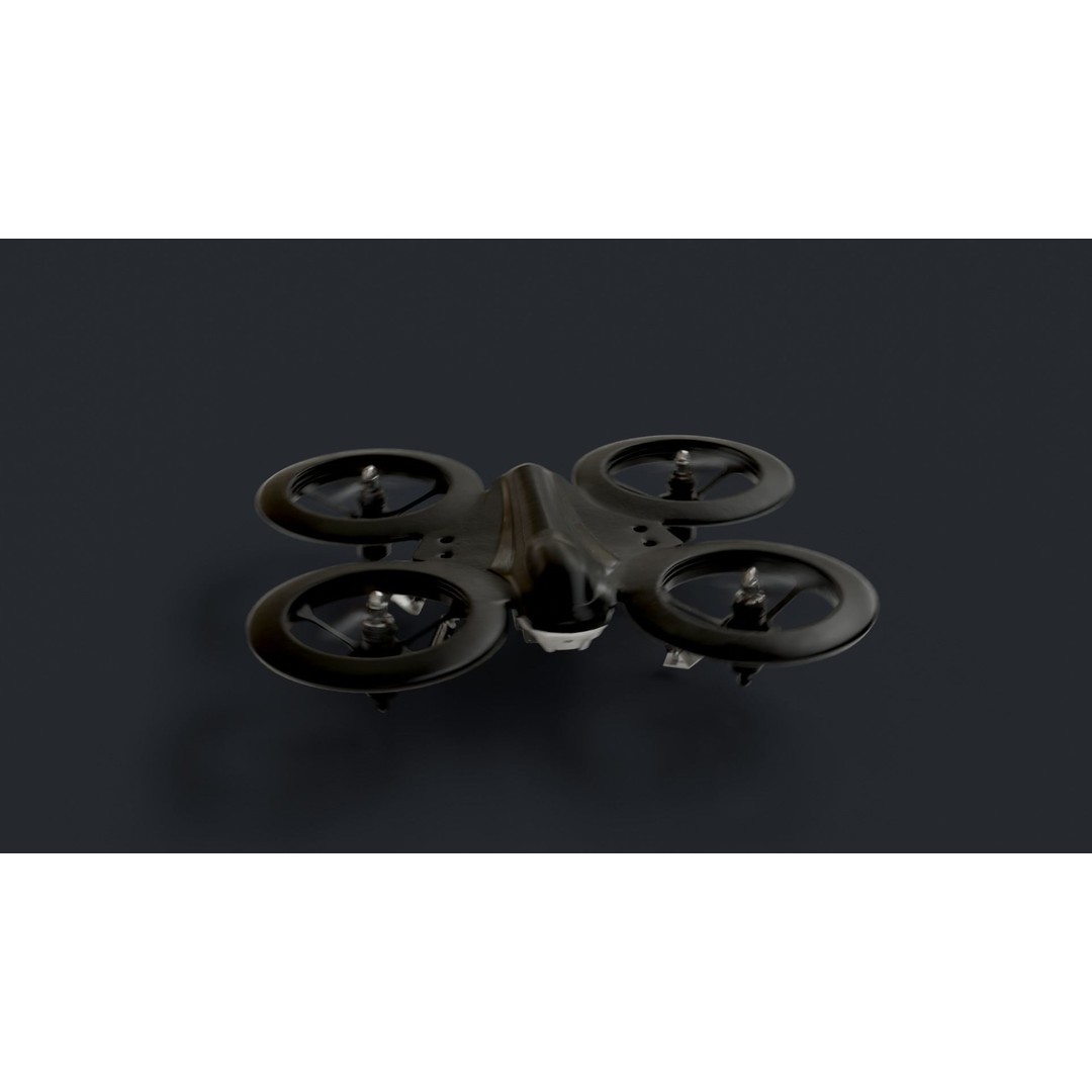 Quadcopter Drone 3D Model – Low Poly Rigged Asset, Blender & FBX - View 11