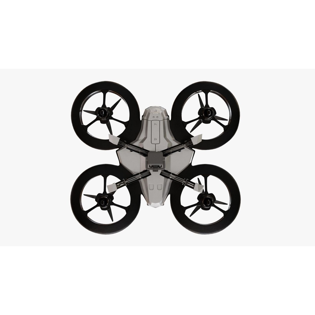 Quadcopter Drone 3D Model – Low Poly Rigged Asset, Blender & FBX - View 13