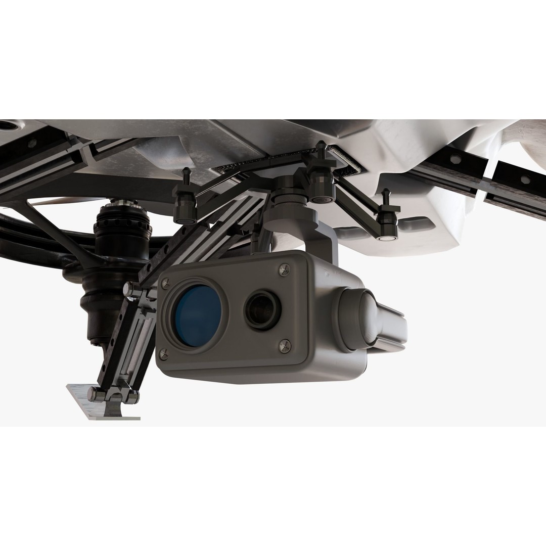 Quadcopter Drone 3D Model – Low Poly Rigged Asset, Blender & FBX - View 8