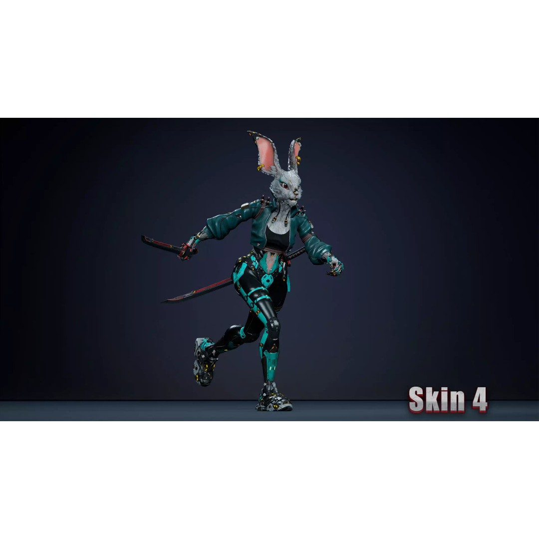 Alien Rabbit 3D Model – Low Poly Animated Character, FBX - View 10