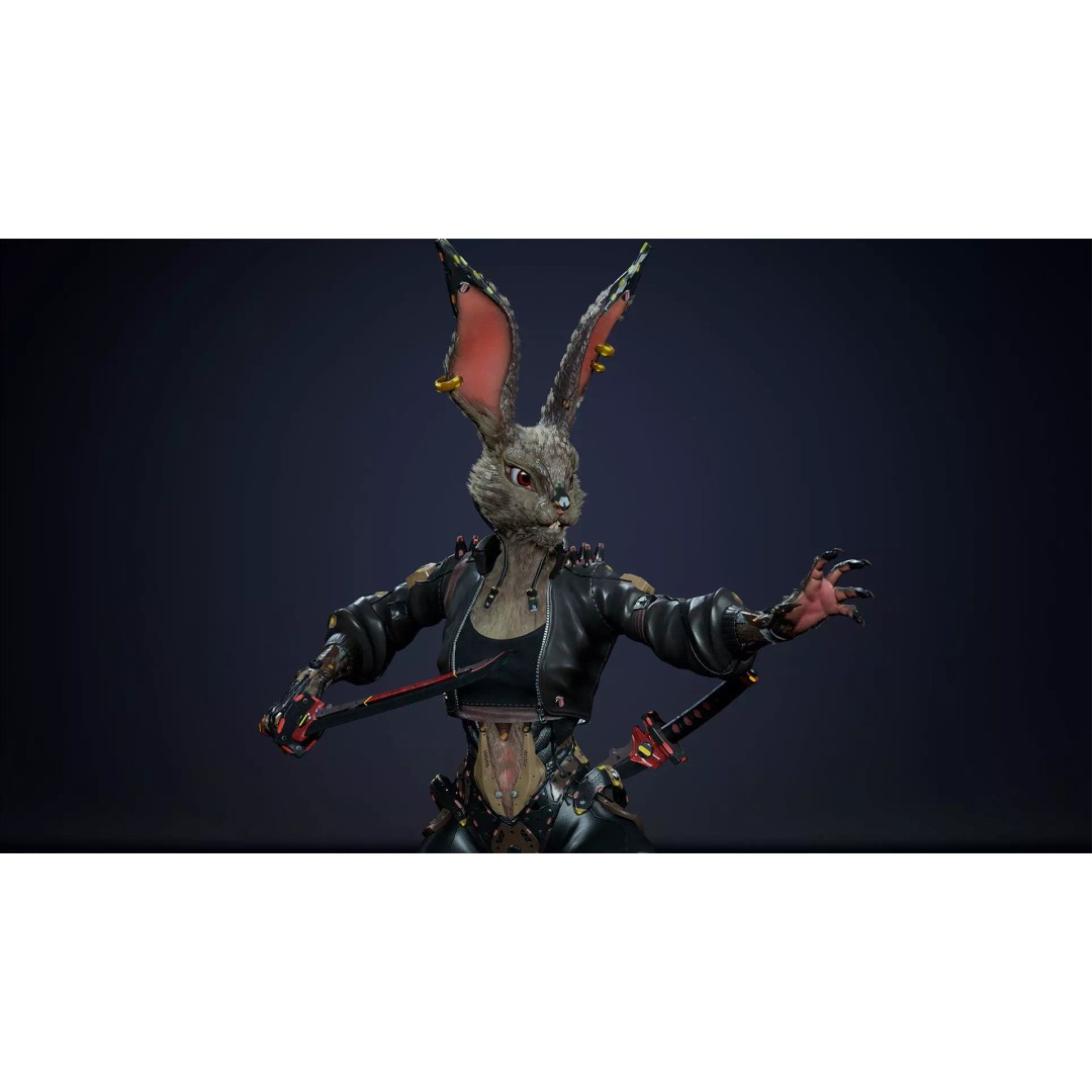 Alien Rabbit 3D Model – Low Poly Animated Character, FBX - View 16