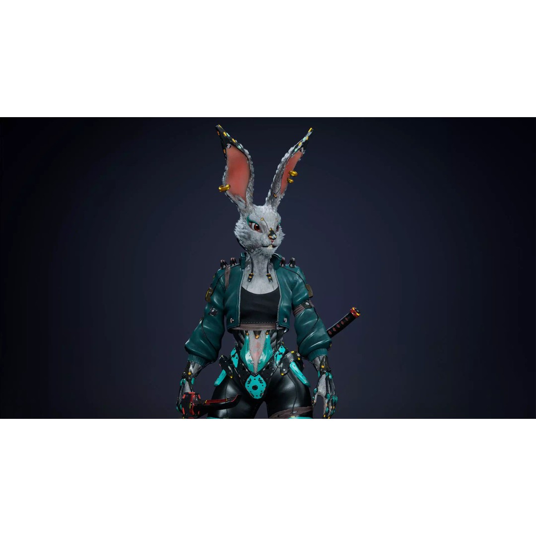 Alien Rabbit 3D Model – Low Poly Animated Character, FBX - View 18