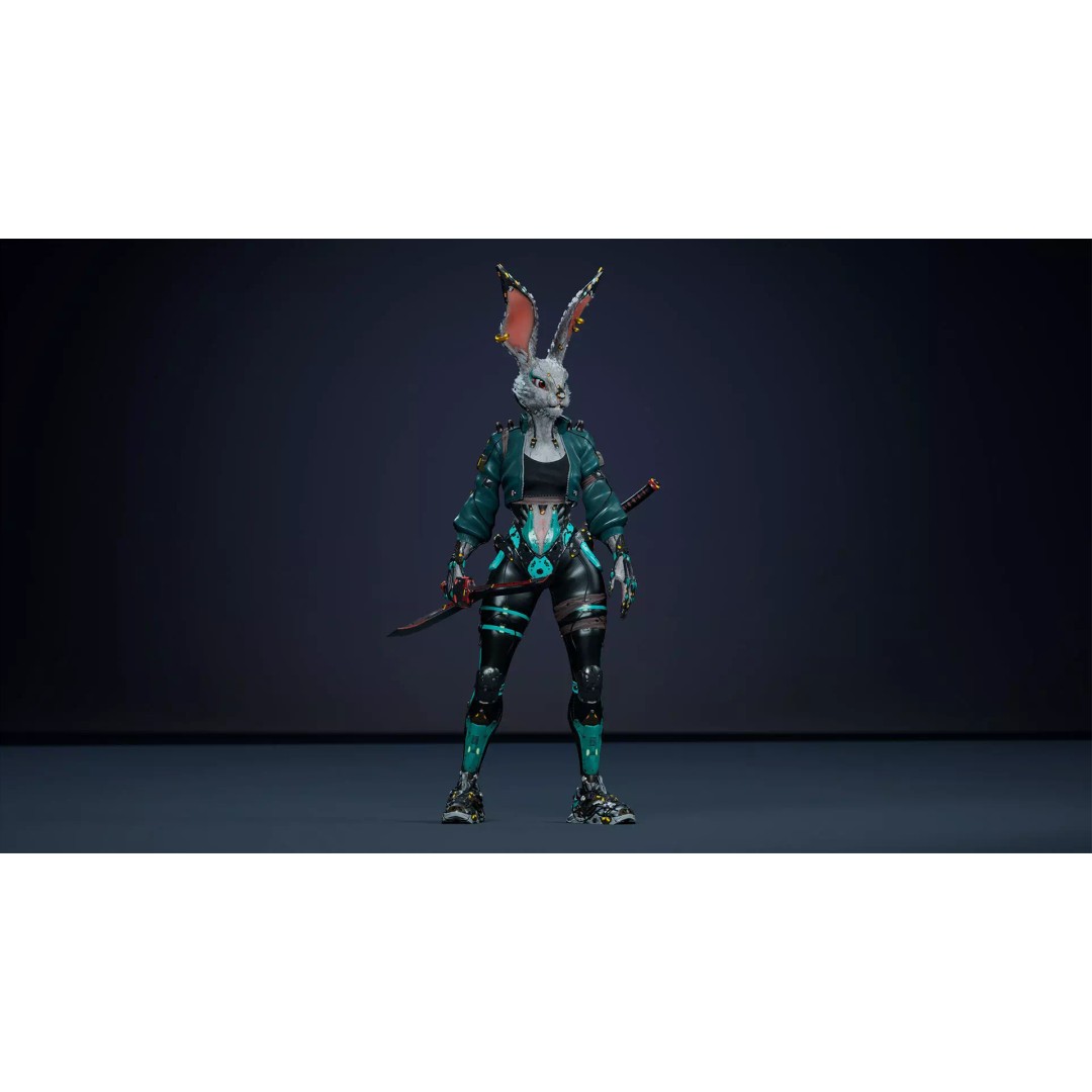 Alien Rabbit 3D Model – Low Poly Animated Character, FBX - View 19