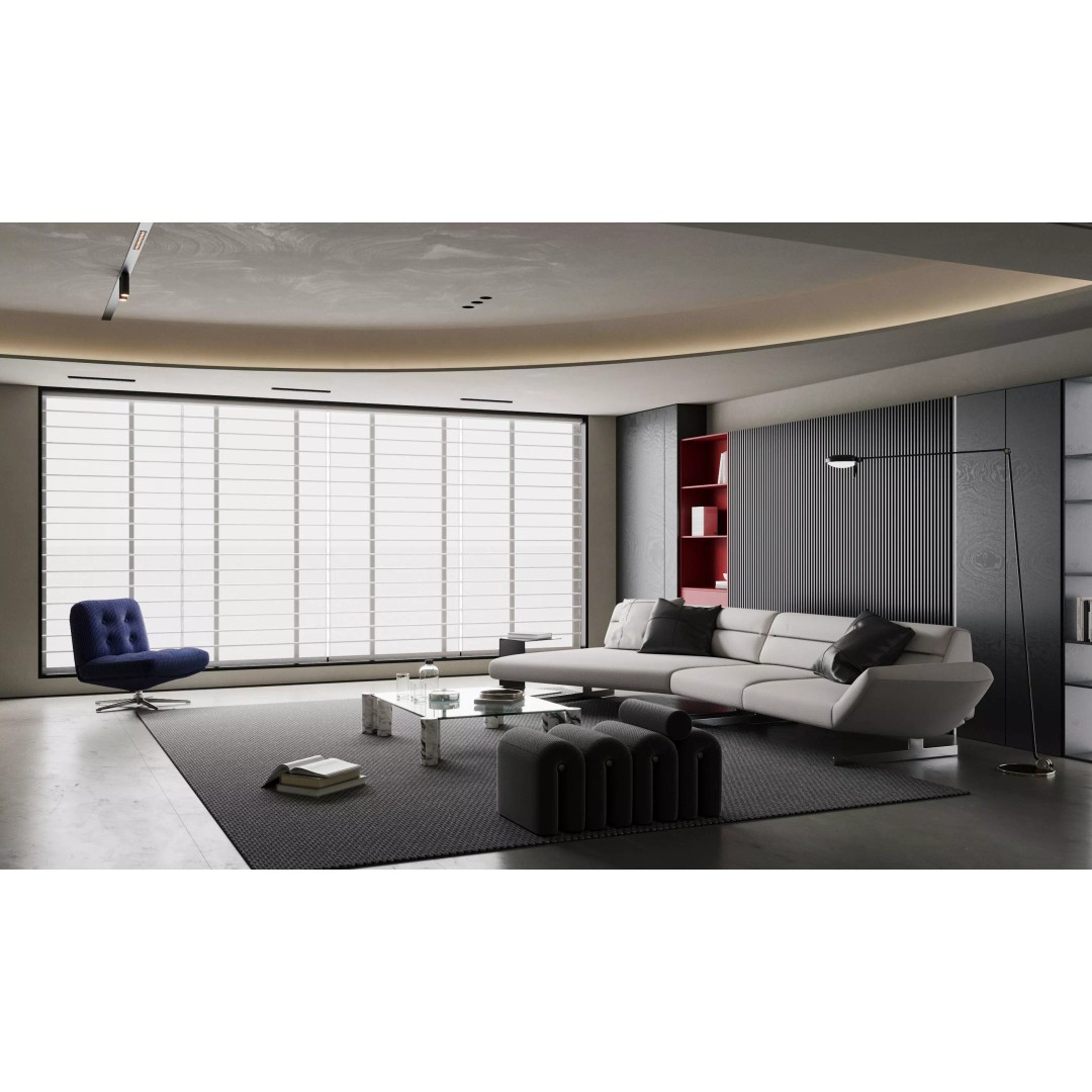 Modern Luxury Living Space 3D Model – Open Kitchen, FBX, Archviz - View 6