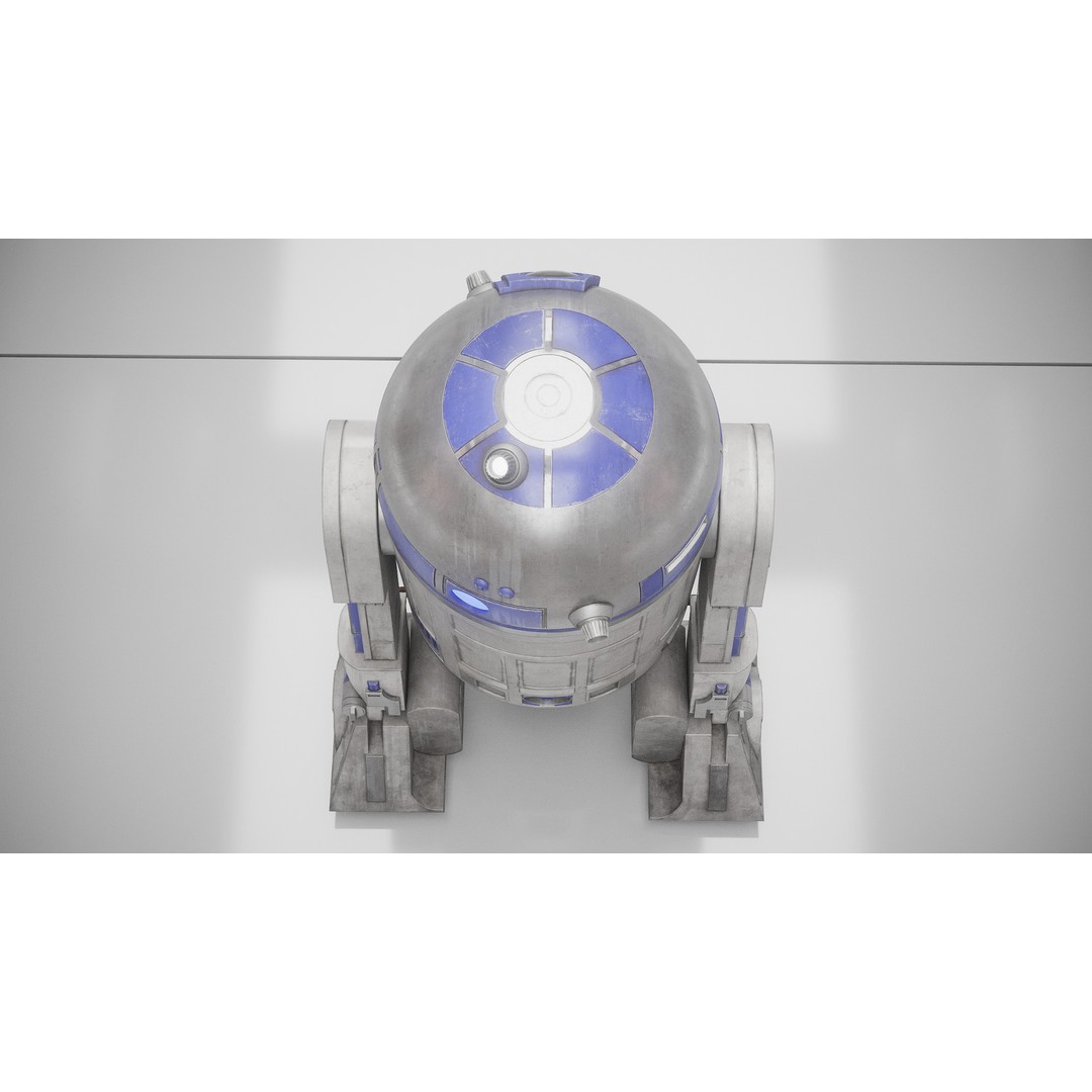 R2D2 3D Model – Fully Rigged Sci-Fi Character with PBR Textures - View 12