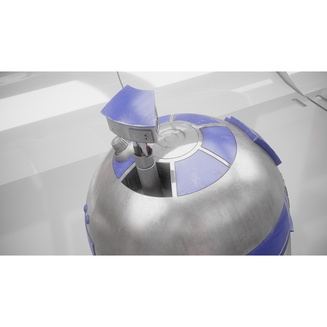 R2D2 3D Model – Fully Rigged Sci-Fi Character with PBR Textures - View 13