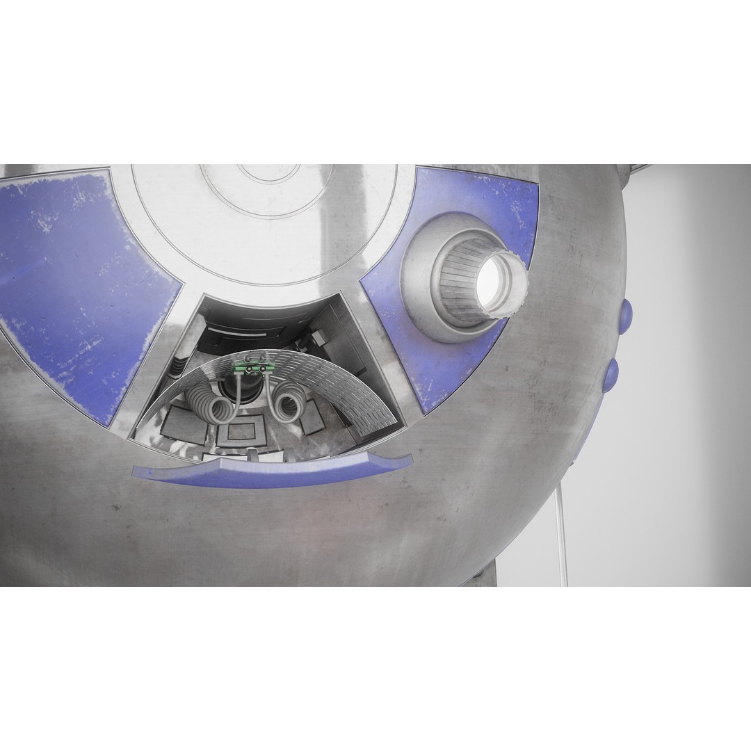 R2D2 3D Model – Fully Rigged Sci-Fi Character with PBR Textures - View 16