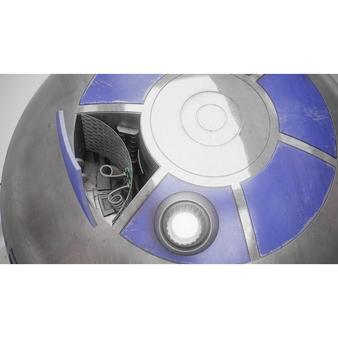 R2D2 3D Model – Fully Rigged Sci-Fi Character with PBR Textures - View 17