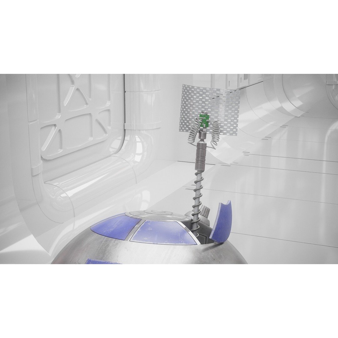 R2D2 3D Model – Fully Rigged Sci-Fi Character with PBR Textures - View 18