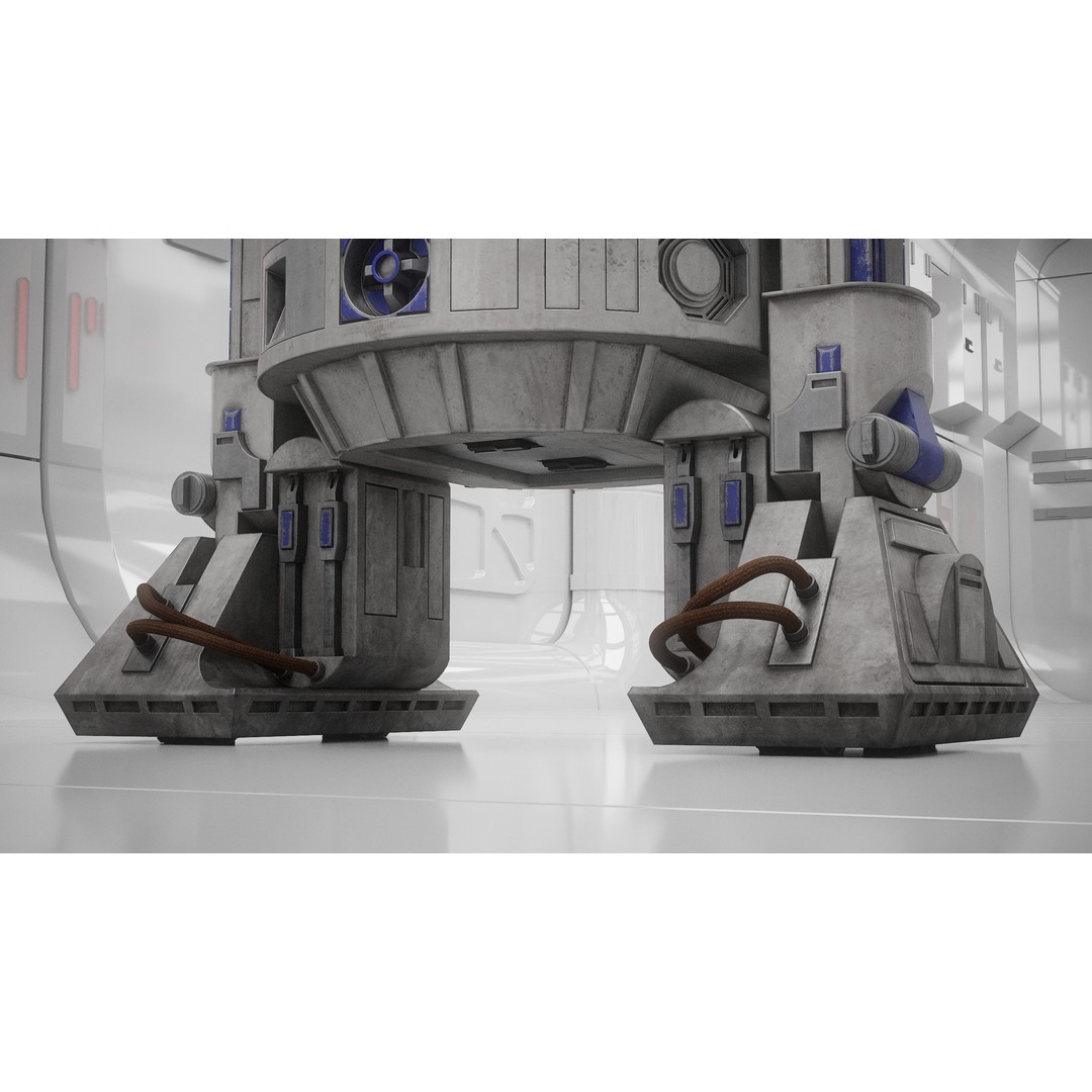 R2D2 3D Model – Fully Rigged Sci-Fi Character with PBR Textures - View 24
