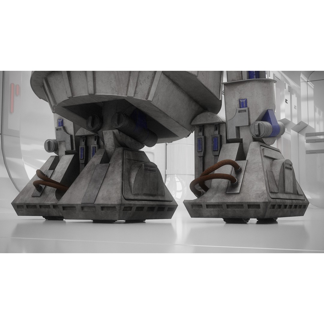 R2D2 3D Model – Fully Rigged Sci-Fi Character with PBR Textures - View 25