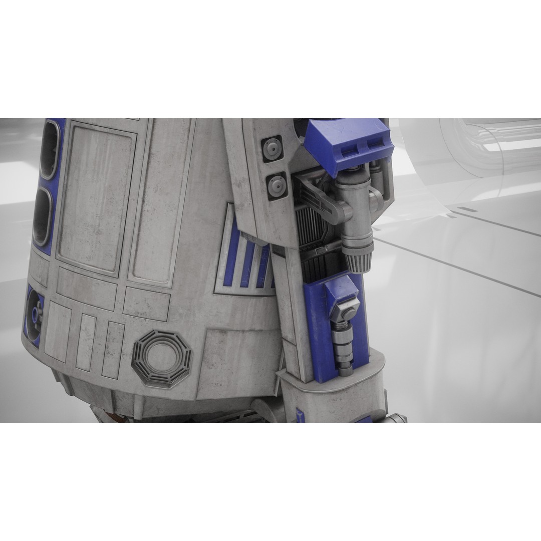 R2D2 3D Model – Fully Rigged Sci-Fi Character with PBR Textures - View 28