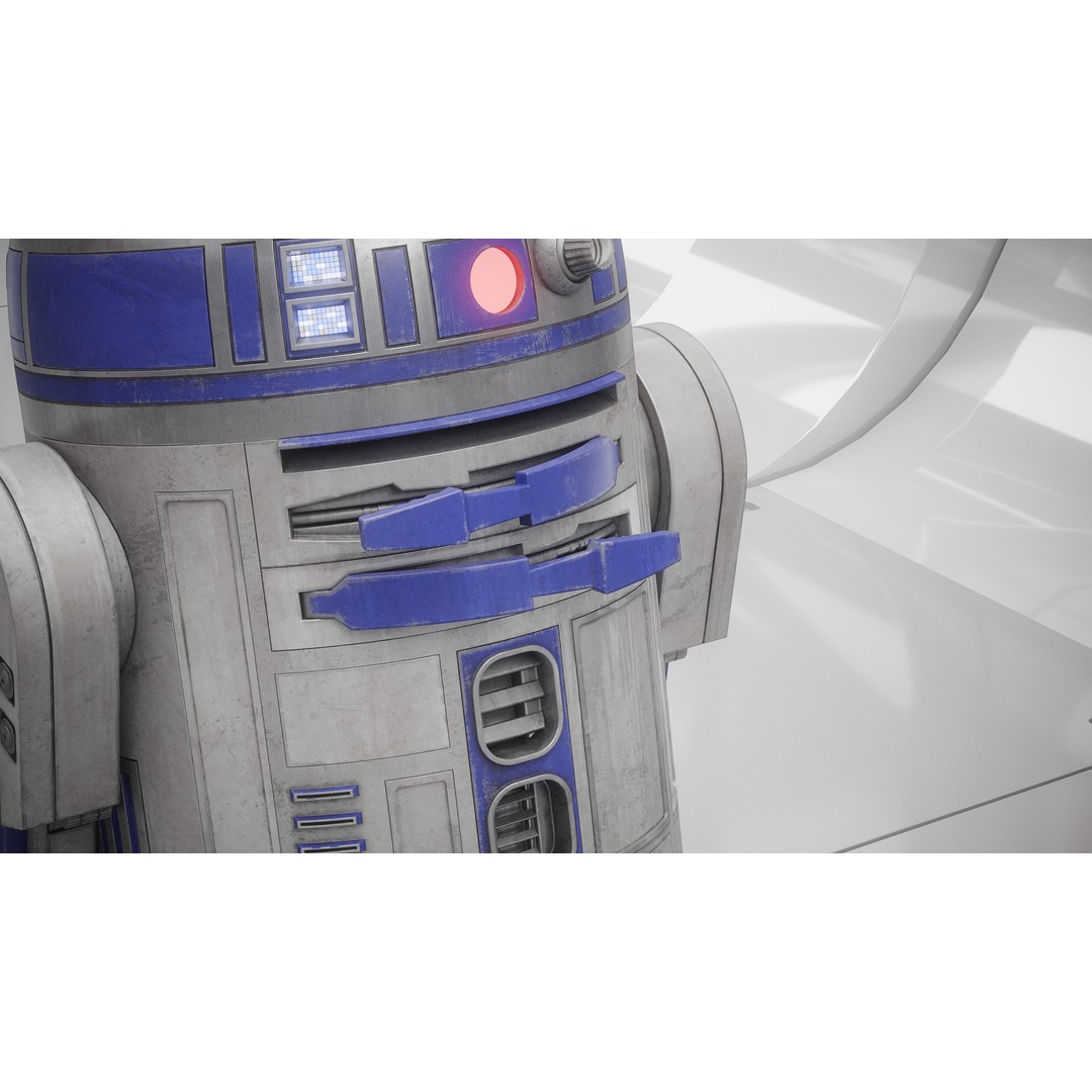 R2D2 3D Model – Fully Rigged Sci-Fi Character with PBR Textures - View 30