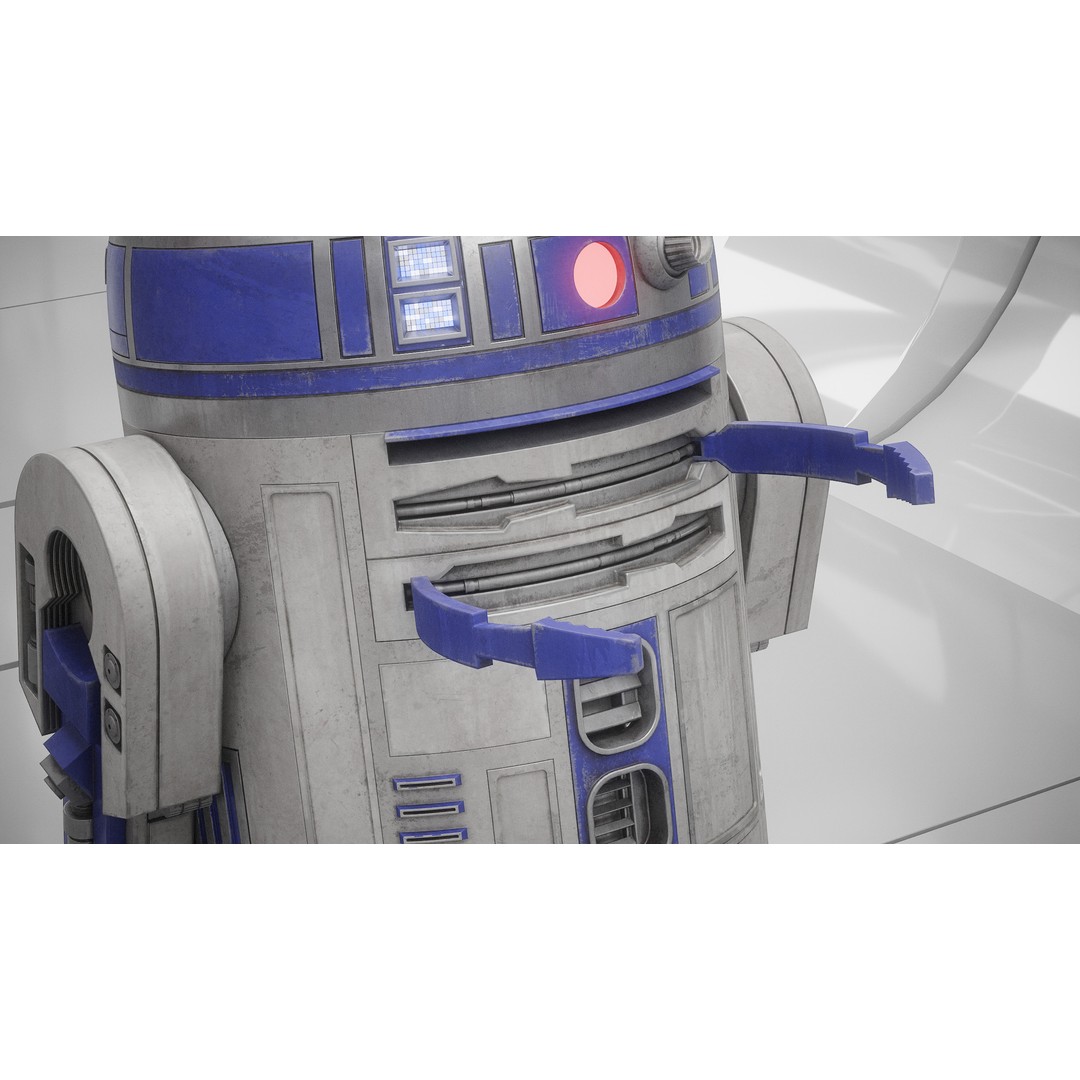 R2D2 3D Model – Fully Rigged Sci-Fi Character with PBR Textures - View 31