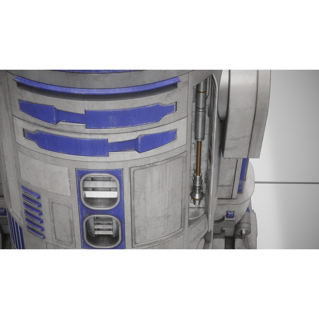 R2D2 3D Model – Fully Rigged Sci-Fi Character with PBR Textures - View 32