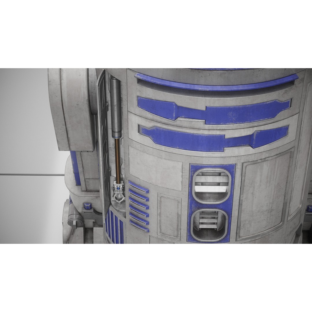 R2D2 3D Model – Fully Rigged Sci-Fi Character with PBR Textures - View 35