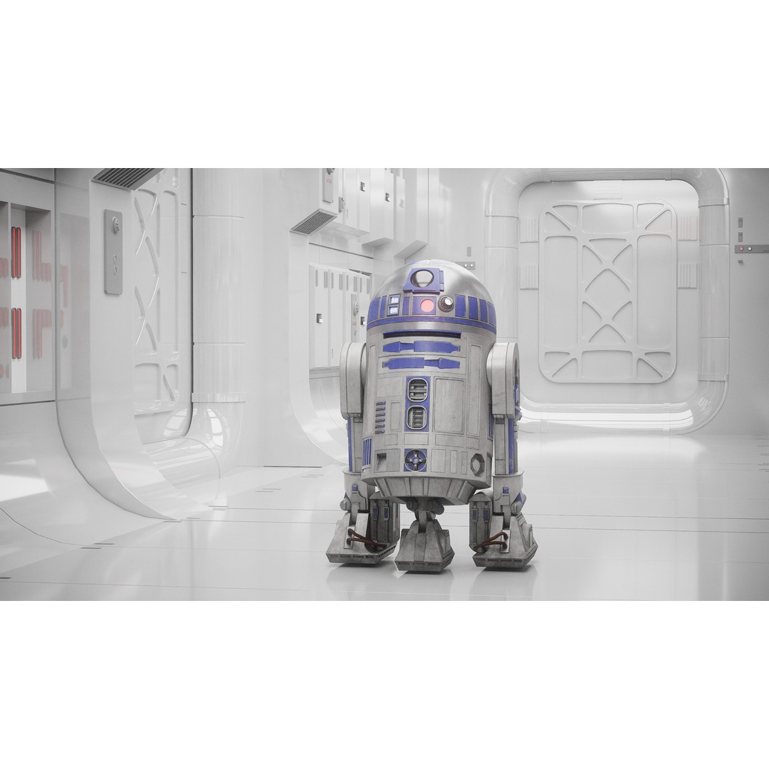 R2D2 3D Model – Fully Rigged Sci-Fi Character with PBR Textures - View 4