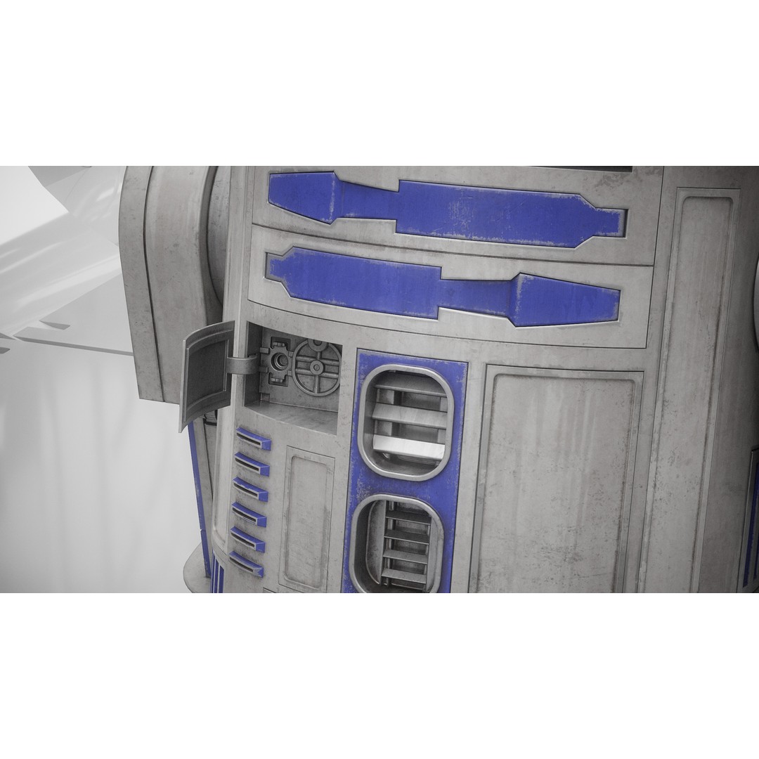 R2D2 3D Model – Fully Rigged Sci-Fi Character with PBR Textures - View 40