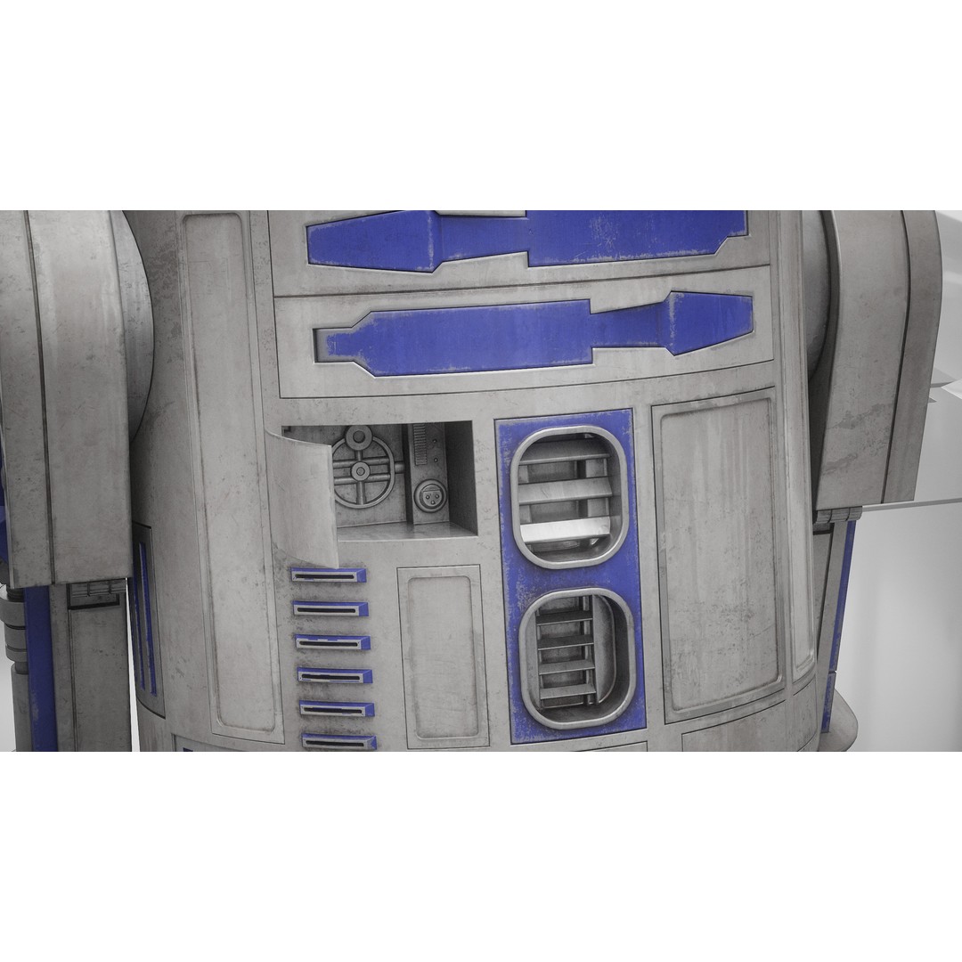 R2D2 3D Model – Fully Rigged Sci-Fi Character with PBR Textures - View 41