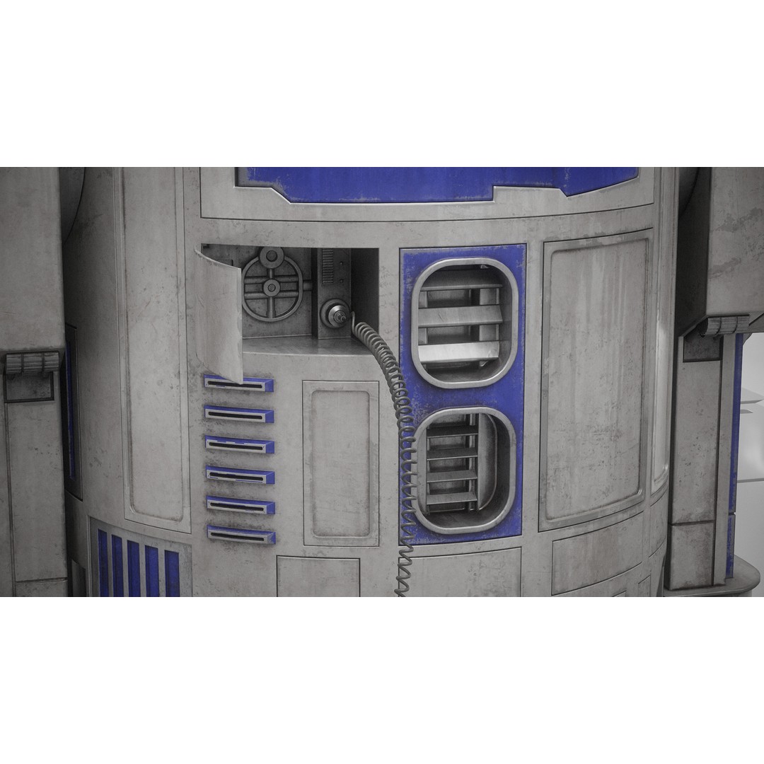 R2D2 3D Model – Fully Rigged Sci-Fi Character with PBR Textures - View 42