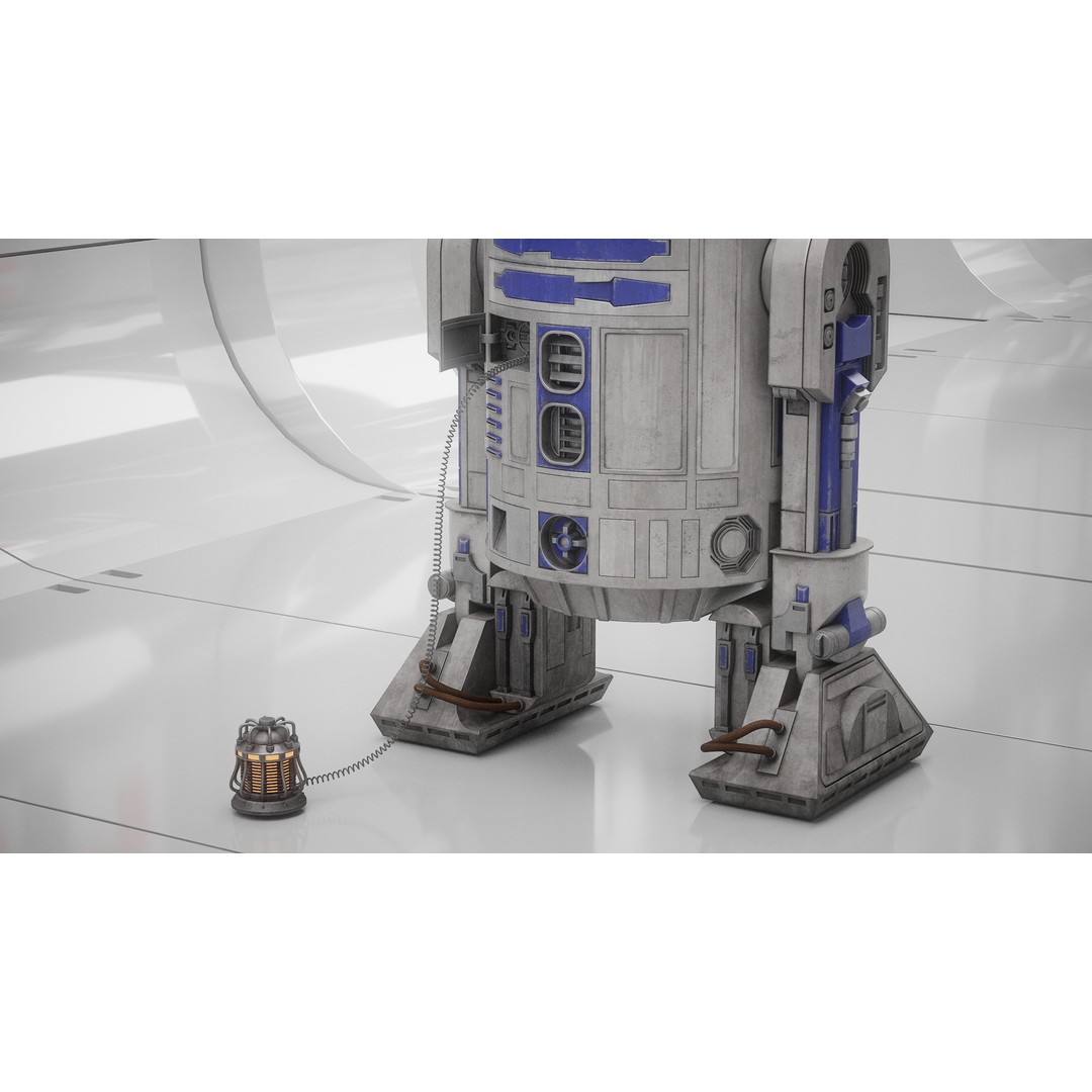 R2D2 3D Model – Fully Rigged Sci-Fi Character with PBR Textures - View 43