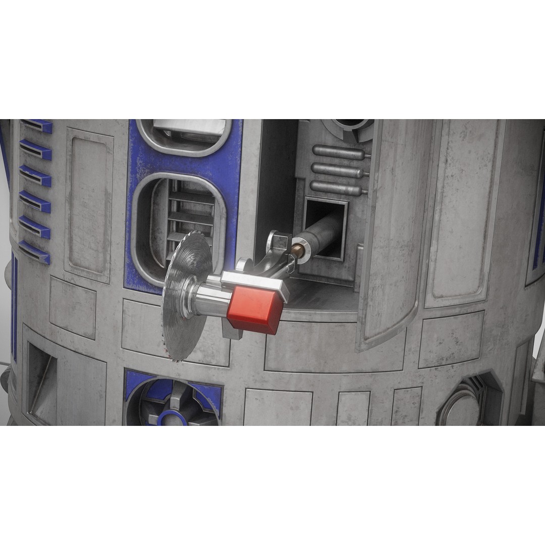 R2D2 3D Model – Fully Rigged Sci-Fi Character with PBR Textures - View 47
