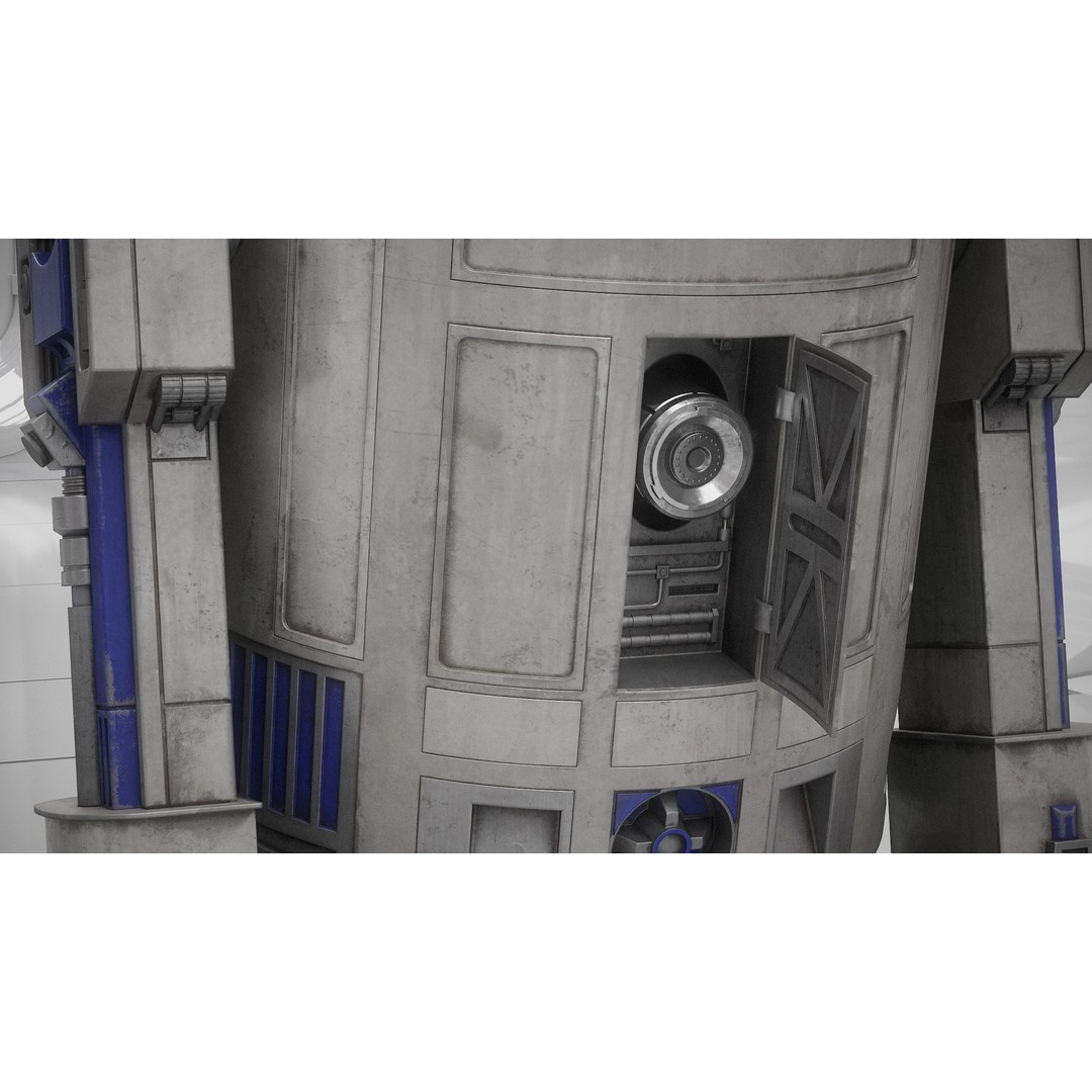 R2D2 3D Model – Fully Rigged Sci-Fi Character with PBR Textures - View 49