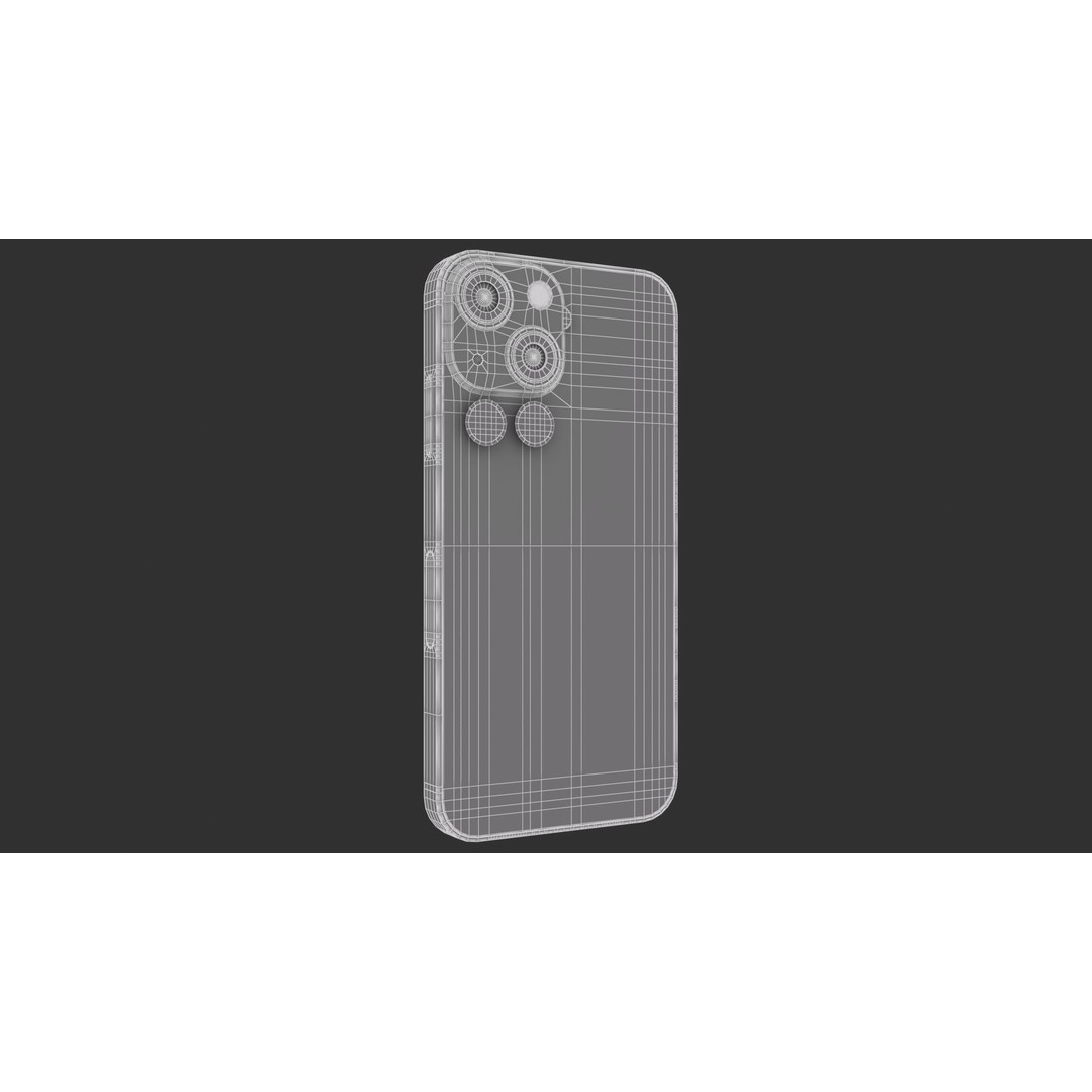Apple iPhone 13 Mini Starlight 3D Model – High Poly PBR Game Asset, FBX, OBJ - View 12