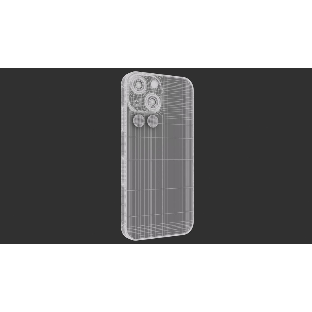 Apple iPhone 13 Mini Starlight 3D Model – High Poly PBR Game Asset, FBX, OBJ - View 13