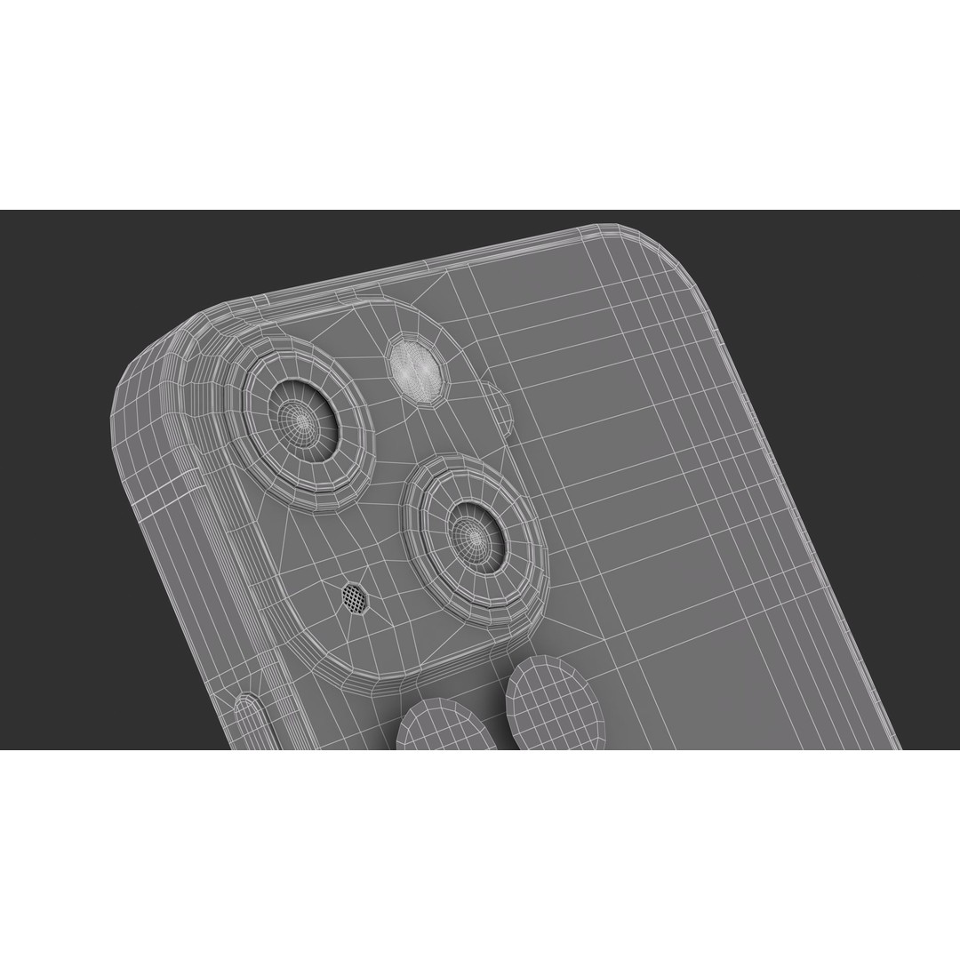 Apple iPhone 13 Mini Starlight 3D Model – High Poly PBR Game Asset, FBX, OBJ - View 14