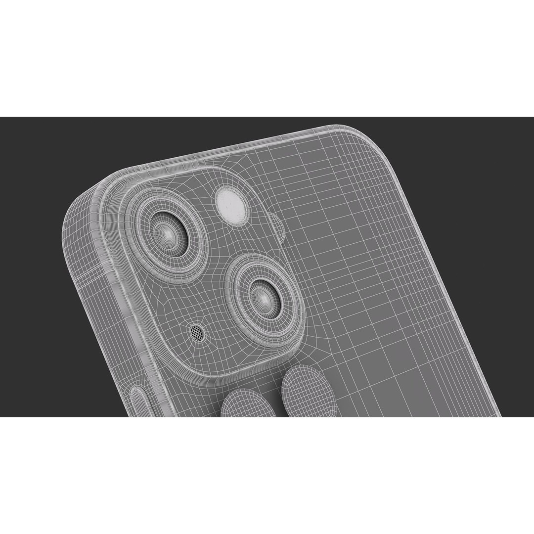 Apple iPhone 13 Mini Starlight 3D Model – High Poly PBR Game Asset, FBX, OBJ - View 15