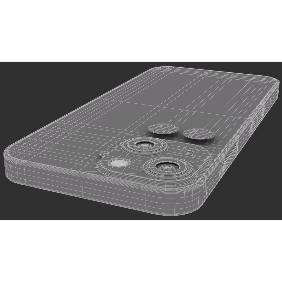 Apple iPhone 13 Mini Starlight 3D Model – High Poly PBR Game Asset, FBX, OBJ - View 16