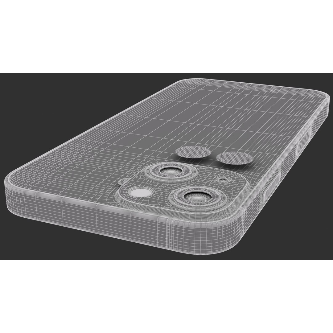 Apple iPhone 13 Mini Starlight 3D Model – High Poly PBR Game Asset, FBX, OBJ - View 17