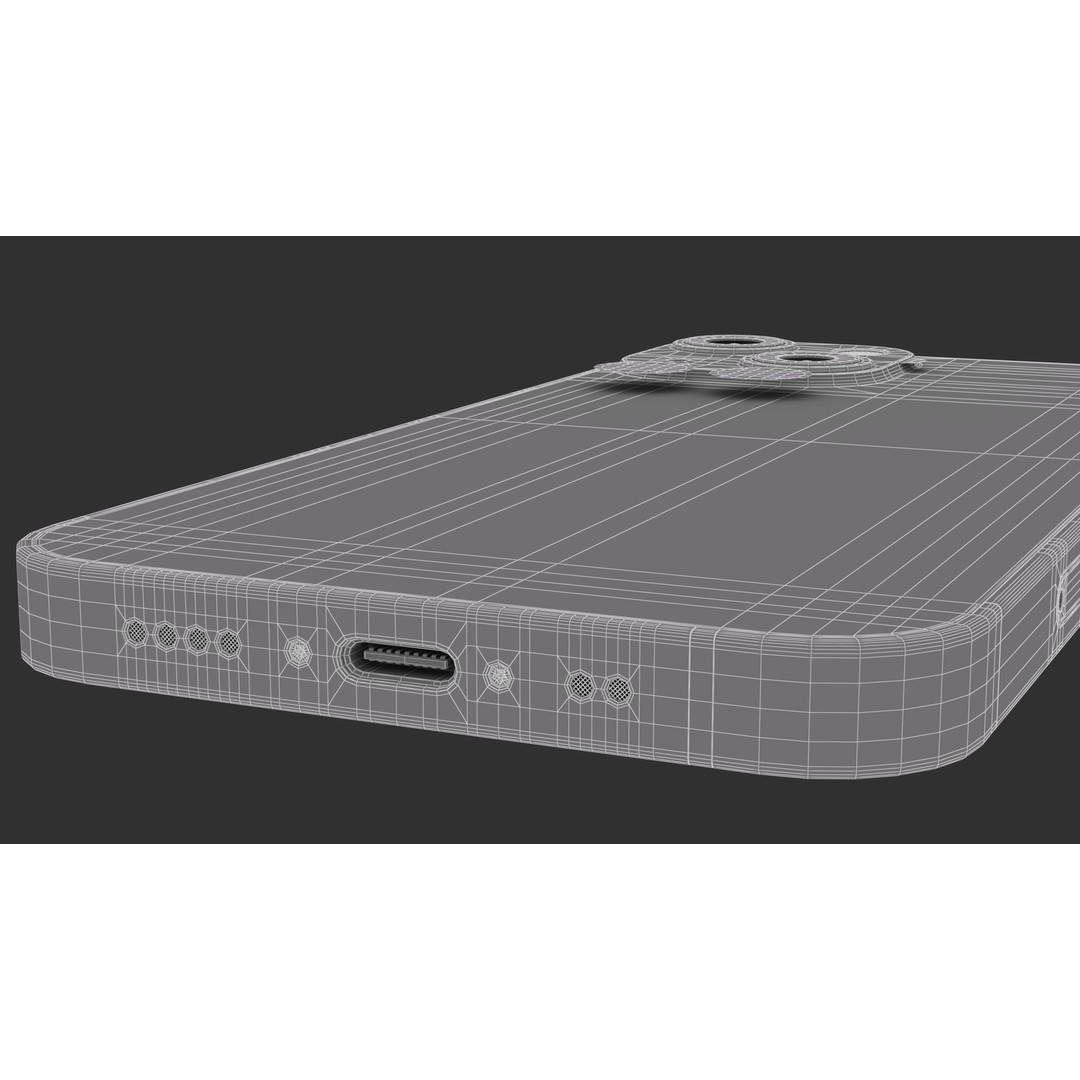 Apple iPhone 13 Mini Starlight 3D Model – High Poly PBR Game Asset, FBX, OBJ - View 18