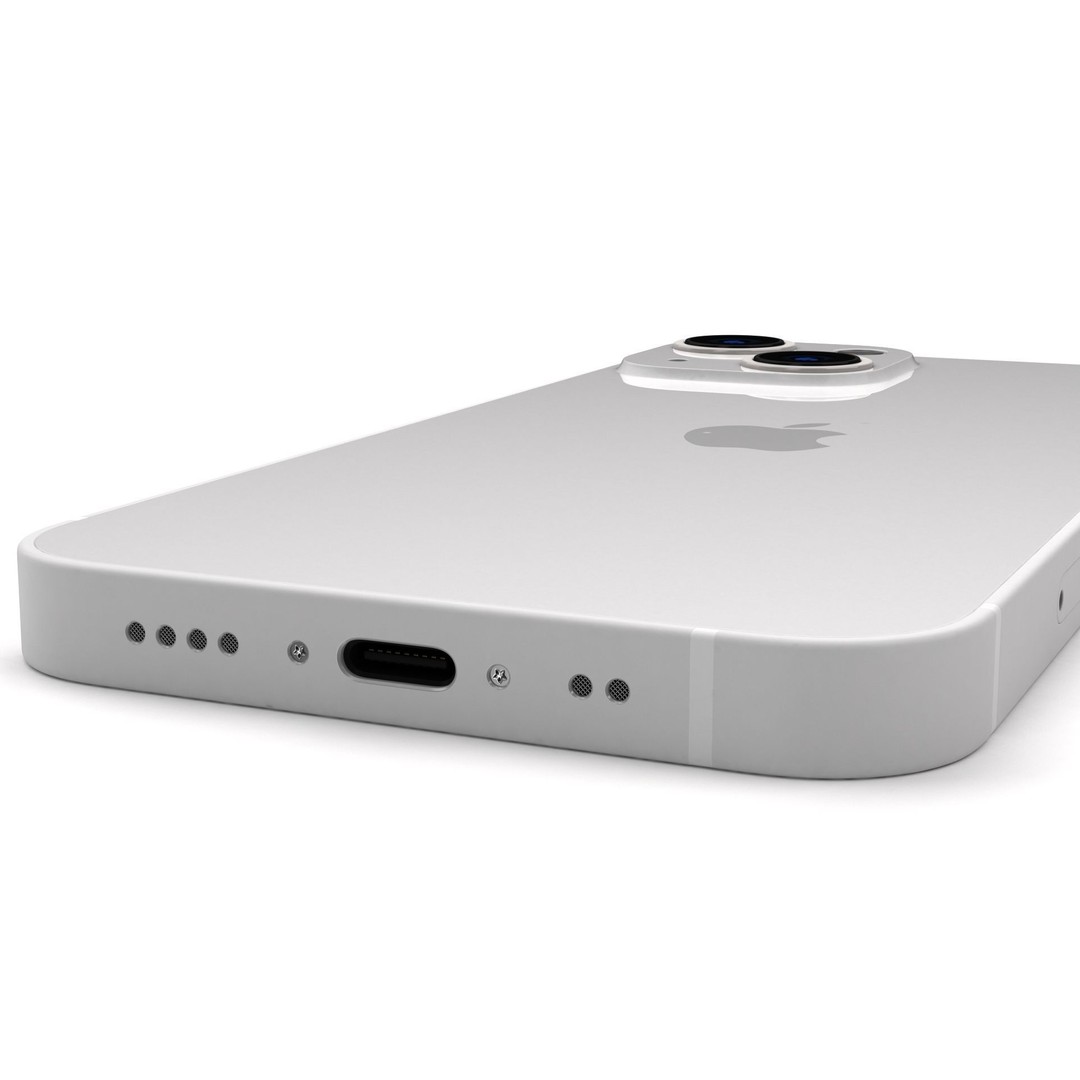 Apple iPhone 13 Mini Starlight 3D Model – High Poly PBR Game Asset, FBX, OBJ - View 8