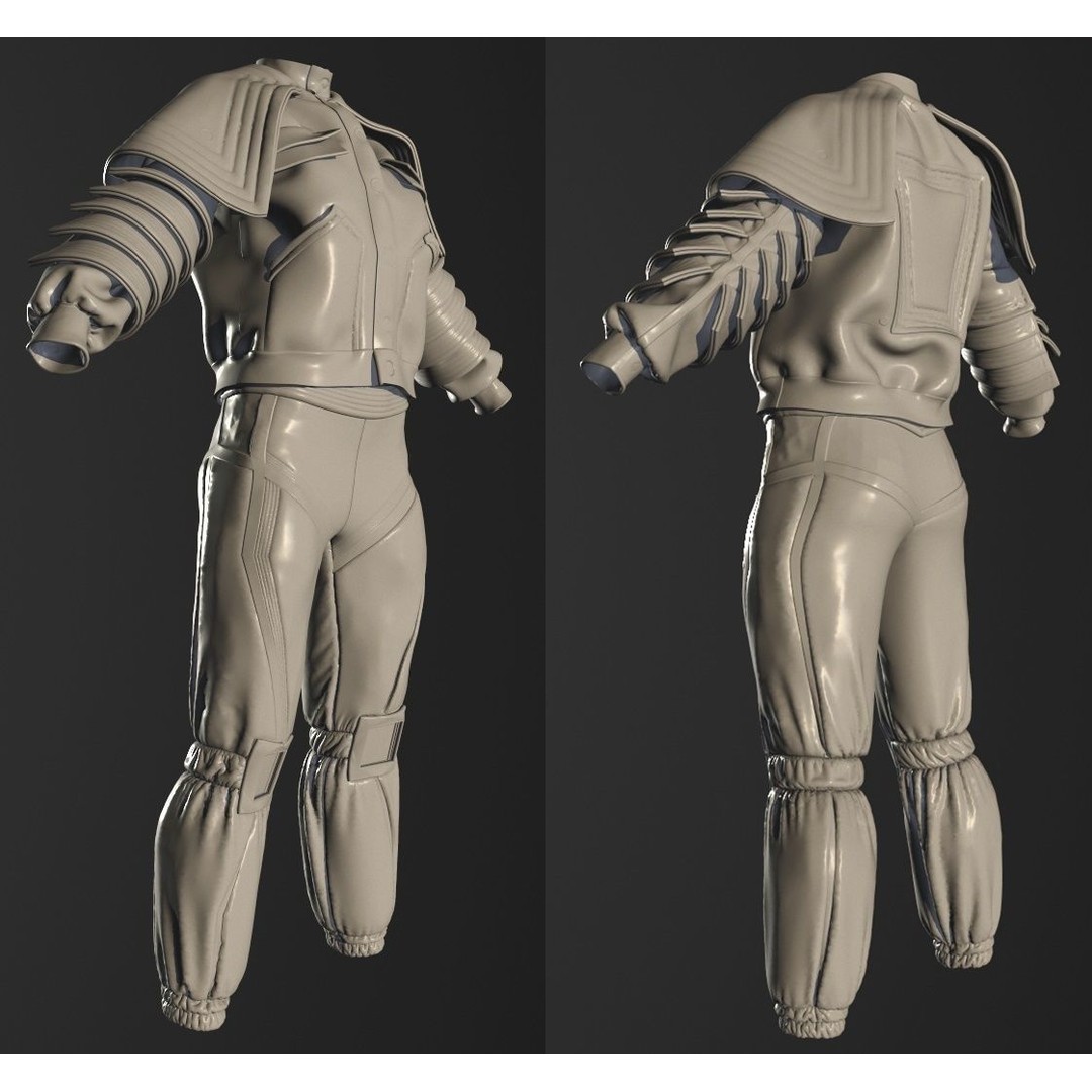 Modern Defender 3D Model – Tactical Clothing Set, FBX & OBJ Formats - View 9